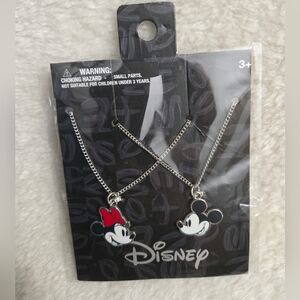 Disney Mickey & Minnie Charm Friendship Matching Lobster Clasp Necklaces NIP